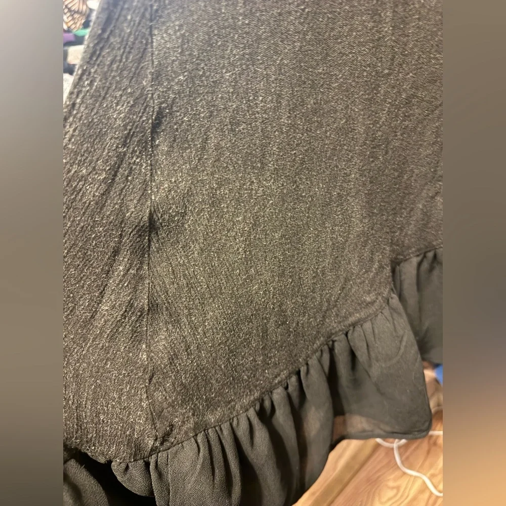 Free People Black and Gold Mini Summer Daze Dress - Picture 8 of 9